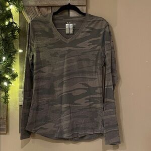 Gray Camouflage Women's Top